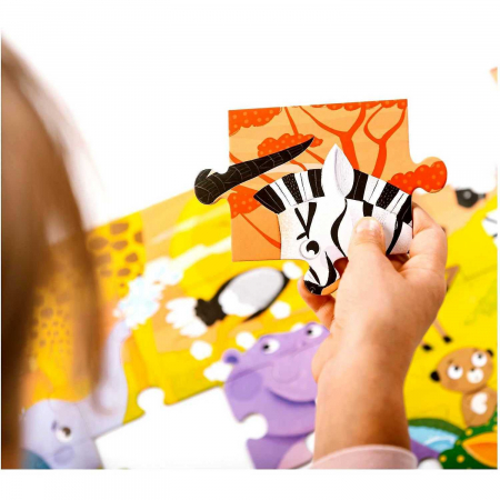 Puzzle Lung Safari, 40 piese, 98x33 cm Mimorello EK6664 [1]