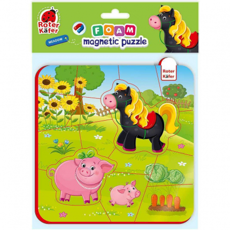 JOCURI SI JUCARII - Puzzle magnetic Ferma Calut si Purcelusi Roter Kafer RK5010-08