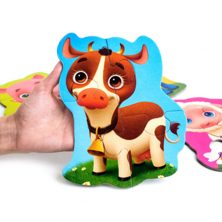 Puzzle Maxi Bebelusi Animale de la Ferma, 13 piese Roter Kafer RK1210-01 [3]