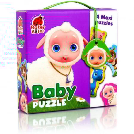 JOCURI SI JUCARII - Puzzle Maxi Bebelusi Animale de la Ferma, 13 piese Roter Kafer RK1210-01