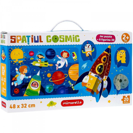 JOCURI SI JUCARII - Puzzle Spatiul cosmic, 20 piese, 48x32 cm Mimorello EK6666