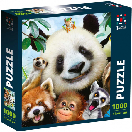 JOCURI SI JUCARII - Puzzle Zoo Selfie, 47x67 cm, 1000 piese De.tail DT1000-03
