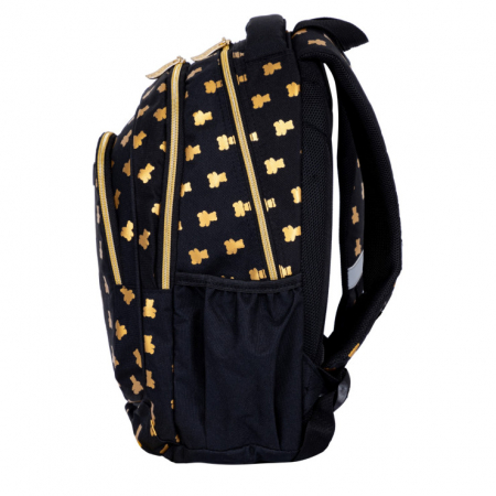 Rucsac școlar negru GoldenTeddy  3 compartimente Astra [3]