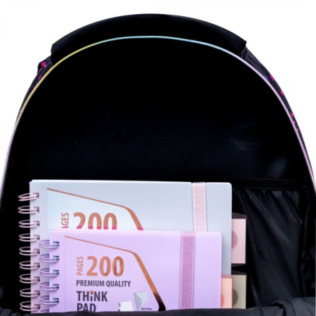 Rucsac școlar negru  Kitty  Ombre rainbow 3 compartimente Astra [4]