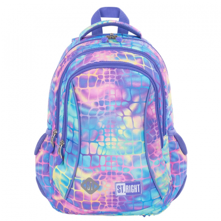 RUCSAC ȘCOLAR ST.RIGHT BP26 19L CU DOUĂ COMPARTIMENTE, PASTEL SNAKE