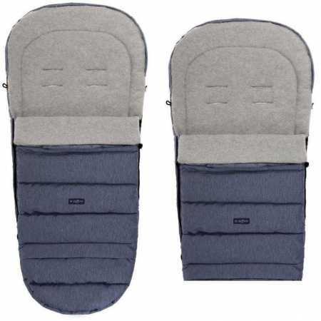 Marsupii - Sac de iarna pentru carucior si scaun auto iGrow 2.0 cu lana oaie Premium Melange Womar Zaffiro 3Z-IGW-PM