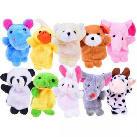 JOCURI SI JUCARII - Set 10 marionete pentru degete Animale Iso Trade MY17957