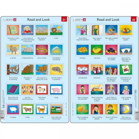 Puzzle - Set 10 Puzzle-uri Read and Look 21 -30 (EN), 10 piese Larsen LRRA11