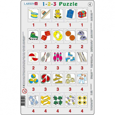 Set 12 Puzzle-uri 1-2-3, 25 Piese Larsen LRP46 [3]