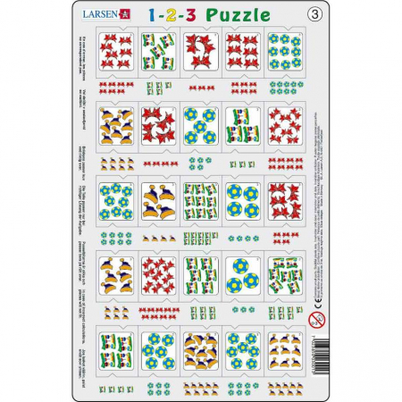 Set 12 Puzzle-uri 1-2-3, 25 Piese Larsen LRP46 [1]