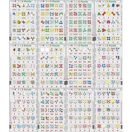 Puzzle - Set 12 Puzzle-uri 1-2-3, 25 Piese Larsen LRP46