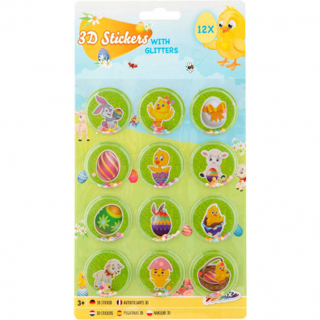JOCURI SI JUCARII - Set 12 stickere cu sclipici 3D Paste Grafix GR810028