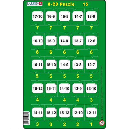 Puzzle - Set 16 Puzzle-uri 0 - 20, 25 Piese Larsen LRP47