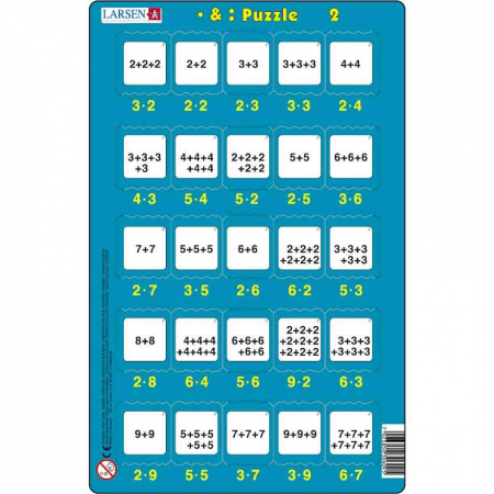 Set 16 Puzzle-uri Inmultire si Impartire, 25 Piese Larsen LRP49 [4]