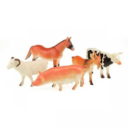 JOCURI SI JUCARII - Set 5 figurine animale ferma Animal World Toi-Toys TT34922A