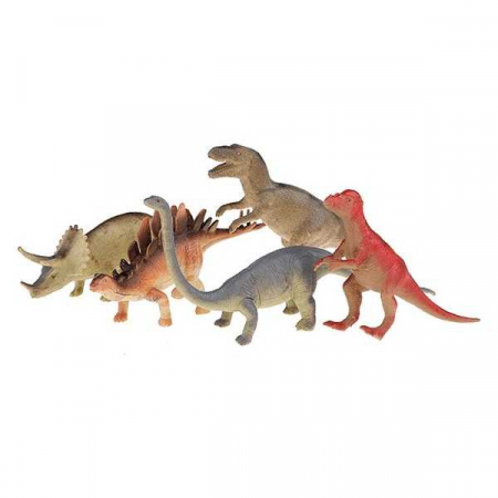 JOCURI SI JUCARII - Set 5 figurine Dinozauri Animal World Toi-Toys TT34923A