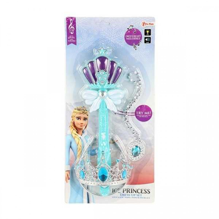 Seturi creative - Set Bagheta magica cu sunete si lumini, diadema si colier Toi-Toys TT12545A
