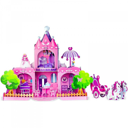 JOCURI SI JUCARII - Set constructie puzzle 3D -  Castelul Printesei Fiesta Crafts FCT-3050
