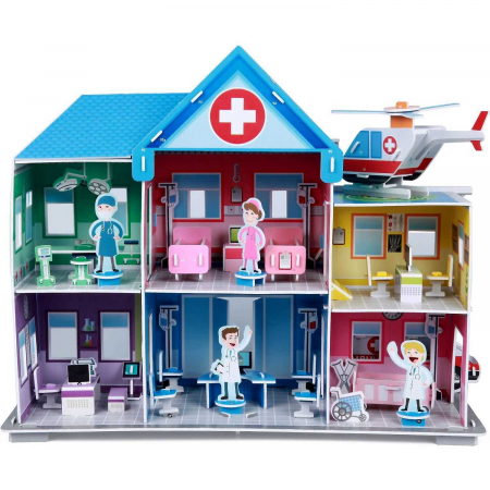 Set constructie puzzle 3D -  Spital Fiesta Crafts FCT-3048 [4]