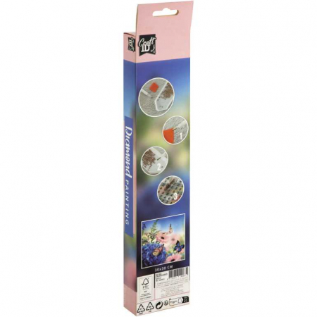 Set creativ cu diamante rotunde Flori Diamond Painting 30x30 cm Grafix GRCR2093-23GE3 [3]