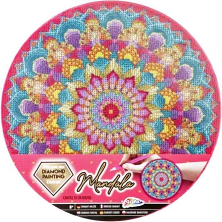 MATERNITATE - Set creativ cu diamante rotunde pe panza Mandala Diamond Painting 30x30 cm Grafix GR260016