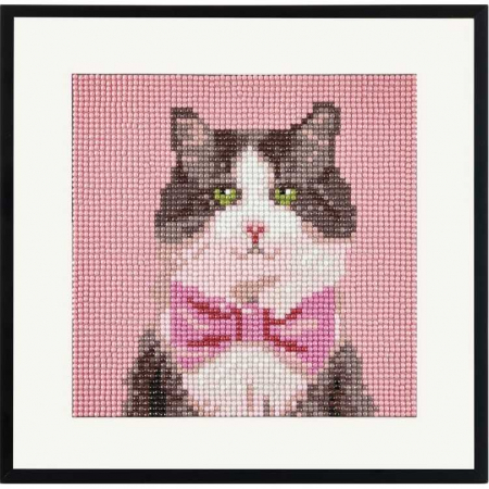 Set creativ cu diamante rotunde Pisica Diamond Painting 20x20 cm Grafix GRCR2092-23GE2 [2]