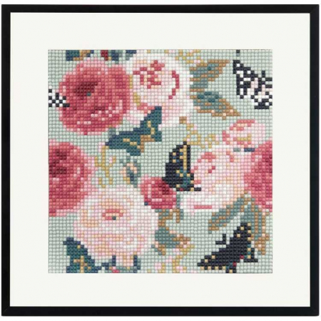 Set creativ cu diamante rotunde Trandafiri Diamond Painting 20x20 cm Grafix GRCR2092-23GE3 [2]