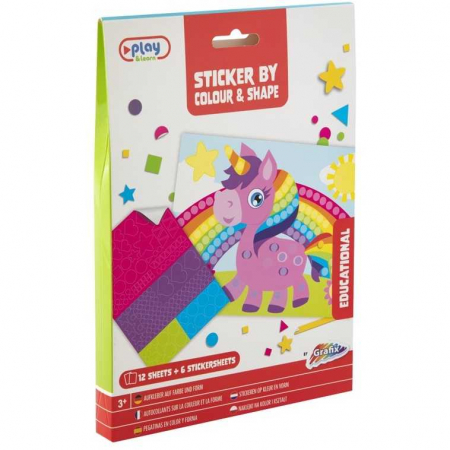 SCOALA SI GRADINITA - Set creativ cu stickere pe culori si forme Grafix GR100062