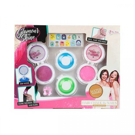 Seturi pictura si desen - Set creta par 4 culori cu suport inclus Glamour Shine Toi-Toys TT45745A
