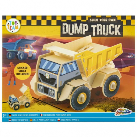 Jucarii de Constructie - Set de Constructie Lemn Vehicule 3D Grafix GR400079