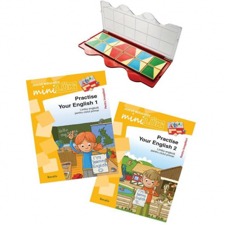 SCOALA SI GRADINITA - Set joc educativ LUK, varsta 5 ani, Limba engleza pentru incepatori Editura Kreativ EK5838