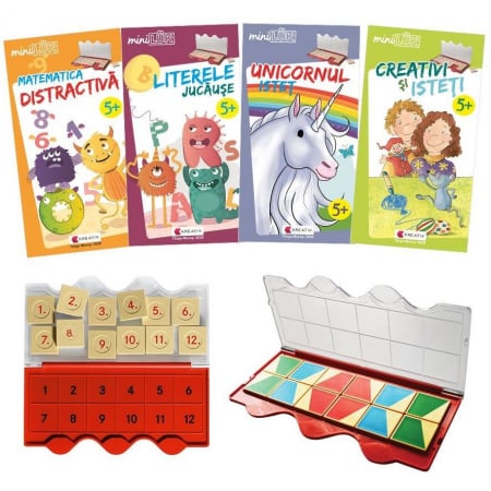 Jocuri Educative - Set joc educativ LUK, varsta 5 ani, Matematica, limba romana, logica si creativitate Editura Kreativ EK6151