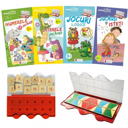 SCOALA SI GRADINITA - Set joc educativ LUK, varsta 6 ani, Matematica, limba romana, logica si creativitate Editura Kreativ EK6152