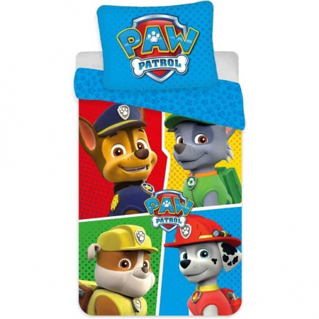 Sisteme Siguranta - Set lenjerie pat copii Paw Patrol Team 100x135 + 40x60 SunCity BRM004849