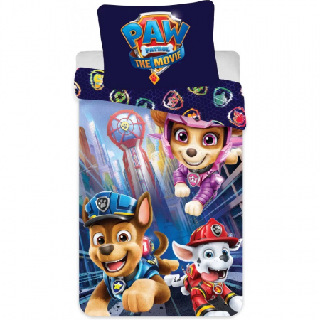CAMERA COPILULUI - Set lenjerie pat copii Paw Patrol The Movie 100×140 cm, 40×45 cm SunCity BRM007611