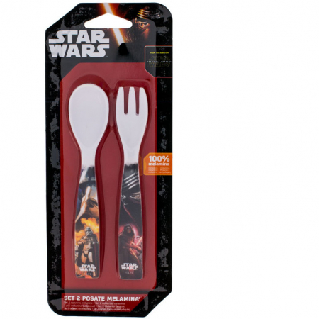 MATERNITATE - Set lingurita si furculita melamina Star Wars Lulabi 8340250