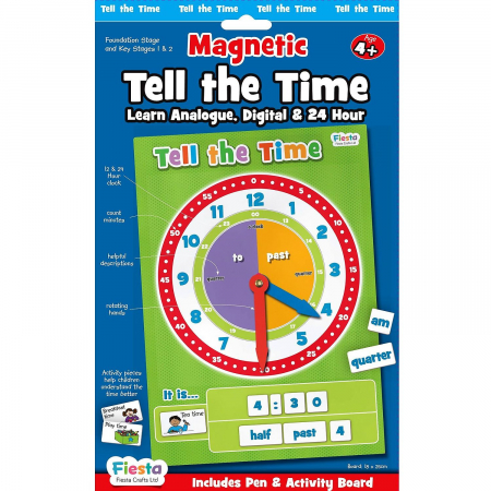 Jocuri Educative - Set magnetic Cat e Ceasul Fiesta Crafts FCT-2763