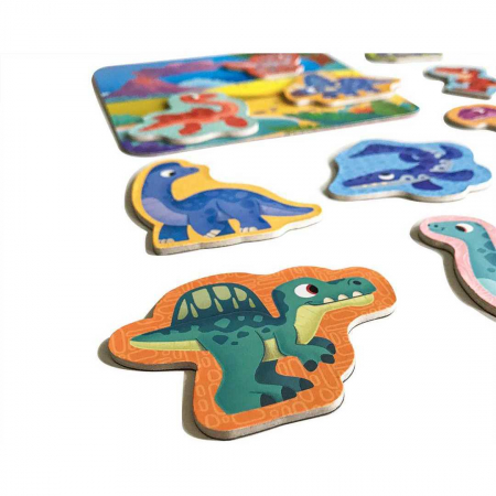 Set magnetic Dinozauri cu Plansa magnetica inclusa, 22 piese Roter Kafer RK2090-03 [4]