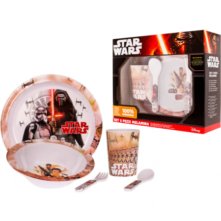 Recipiente Hrana - Set pentru masa melamina 5 piese Star Wars Lulabi 8340300