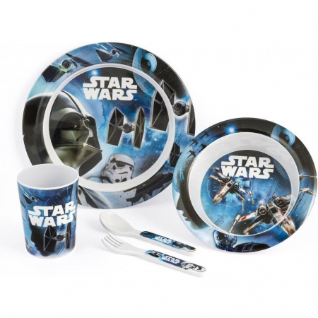 Recipiente Hrana - Set pentru masa melamina 5 piese Star Wars Rogue One Lulabi 8330500