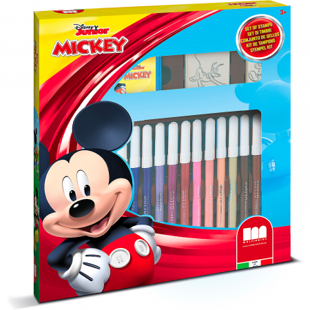 Set pictura 22 piese, 2 stampile, tus, 18 carioci si caiet cu activitati Mickey Multiprint MP86945 [0]