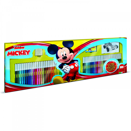 Seturi pictura si desen - Set pictura 96 piese, 4 stampile, tus, 60 carioci, 30 stickere si caiet cu activitati Mickey Multiprint MP18945