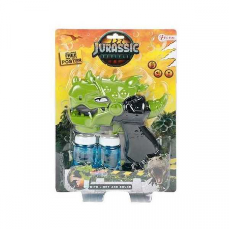 Set Pistol de facut baloane de sapun cu sunte si lumini Dino Jurassic revival Toi-Toys TT68852A [1]