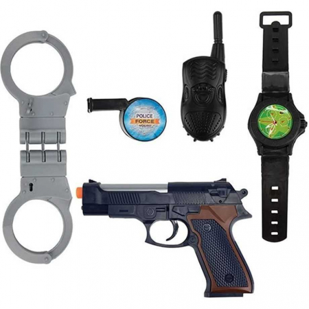 Set politie 10 piese cu vesta, pistol si catuse Toi-Toys TT32648A [3]