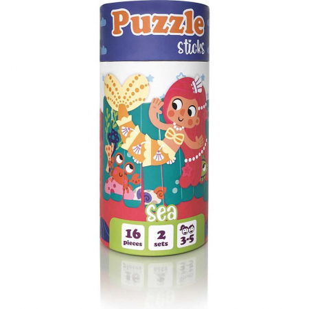 Set puzzle-uri din betisoare Sirena si Calut de mare, 16 piese Roter Kafer RK1090-03 [1]