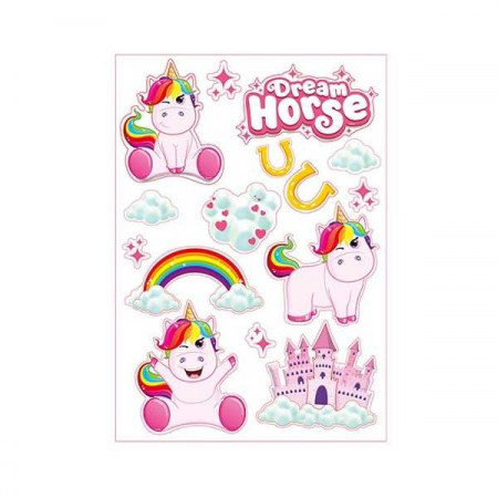 CAMERA COPILULUI - Set stickere perete 3D Unicorn Dream Horse Toi-Toys TT46144A