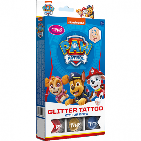 Seturi pictura si desen - Set tatuaje temporare cu sclipici Paw Patrol Tytoo KKCTT2310026