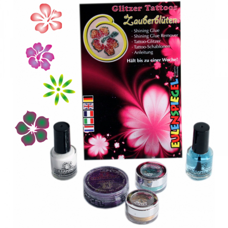 Seturi pictura si desen - Set tatuaje temporare germane (glitter tattoos) Magical Flowers Eulenspiegel ST730560EULGT
