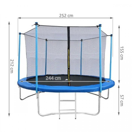 Set Trambulina 252 cm cu plasa si scarita  Malatec MY2763 [3]