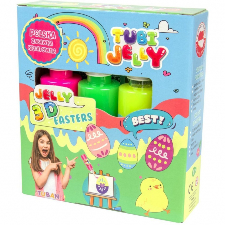 Pasta, lut si nisip modelabil - Set Tubi Jelly cu 3 culori - Paste Tuban TU3319